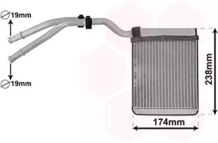 VAN WEZEL 18016700 -  Теплообменник, отопление салона